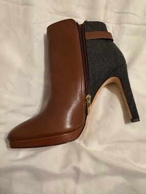 ANTONIO MELANI Brown and Gray Two-Tone High Heel Ankle Boot
Never worn